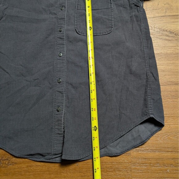 Abercrombie & Fitch Corduroy Button up Shirt Womens Small Gray Stretch Casual - Picture 7 of 9